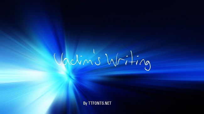 Vadim's Writing example